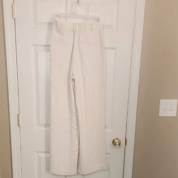 French Connection Cream Wide Leg Pants - Picture 3 of 3